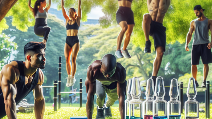 Preparados de péptidos y entrenamiento de calistenia