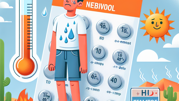 ¿Puede Nebivolol causar baja tolerancia al calor?