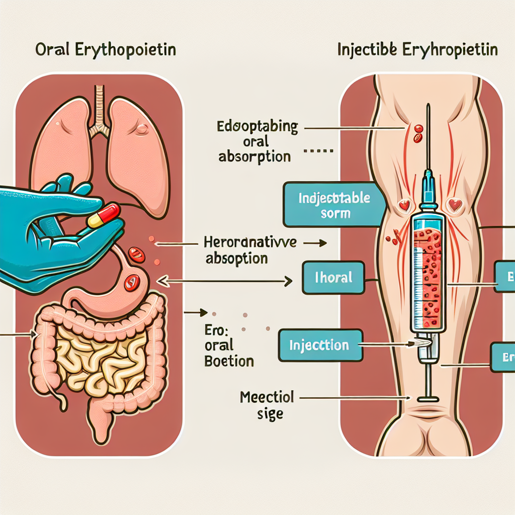 Diferencias entre Erythropoietin oral e inyectable